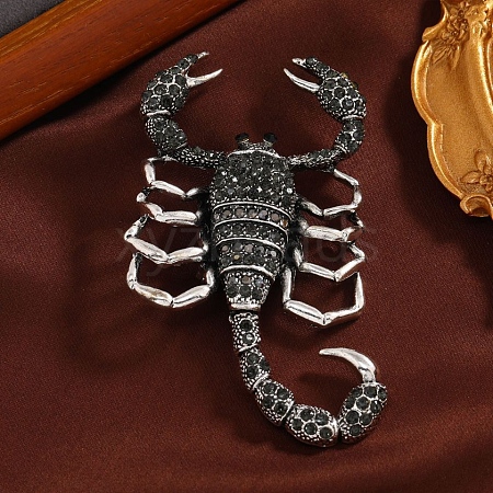 Scorpion Rhinestone Brooch Pin PW-WGA9516-01-1