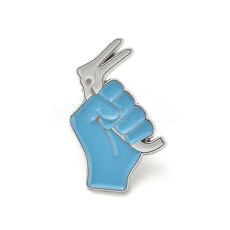 Fist with  Tweezer Enamel Pins JEWB-R050-02P-03-1