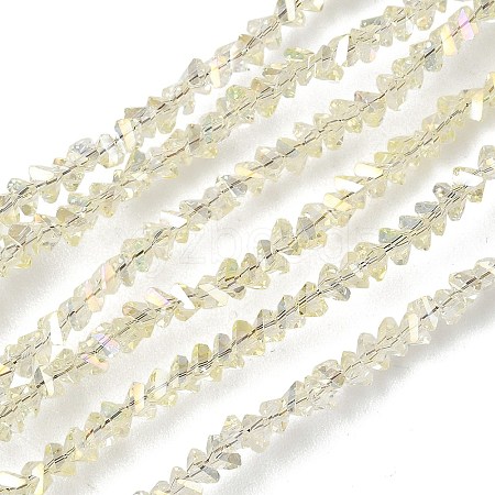 Electroplate Transparent Glass Beads Strands EGLA-P061-04C-AB17-1