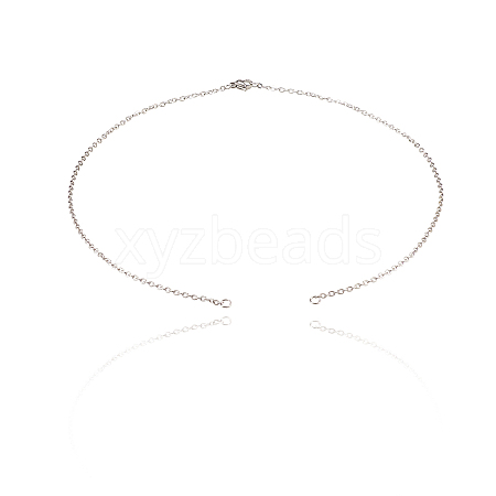 201 Stainless Steel Cable Chain Necklace Making STAS-CJ0001-11P-1