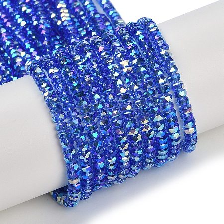 Electroplate Glass Beads Strands GLAA-Q105-03H-1