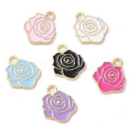 Alloy Enamel Pendants ENAM-Q507-06G-1