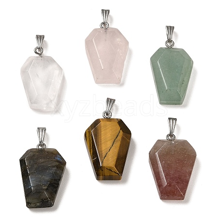 Natural Mixed Stone Pendants G-G004-06A-M01-1