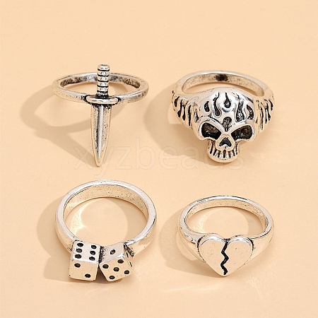 4Pcs Alloy Rings PW23022279966-1