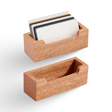 Wooden Business Card Box ODIS-WH0108-077-1