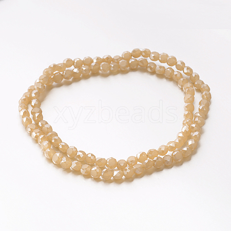 Electroplate Glass Beads EGLA-D028-04-1