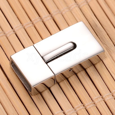 Tarnish Resistant Smooth Surface 304 Stainless Steel Rectangle Magnetic Clasps STAS-I045-04A-1