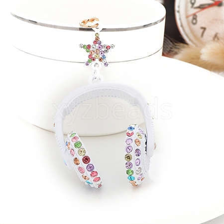 Alloy Rhinestone Keychains PW-WGAC50D-02-1