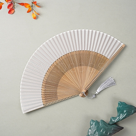 Bamboo Folding Fan with Tassel PW-WG495F3-05-1