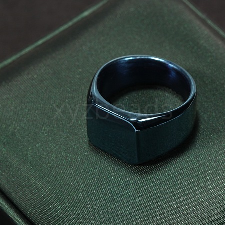 Square Titanium Steel Finger Rings WGB1DFB-08-1