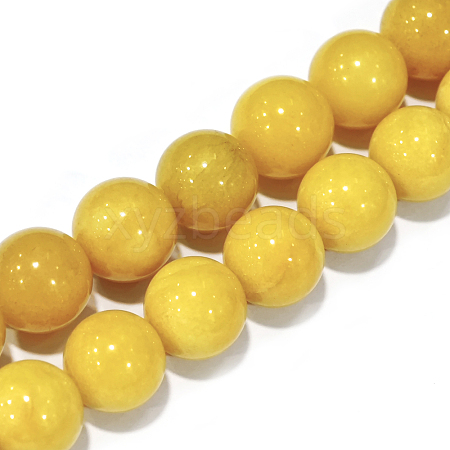 Natural White Jade Round Bead Strands G-P070-29-10mm-1