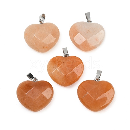 Natural Red Aventurine Pendants G-A281-02P-01-1