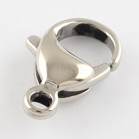 Tarnish Resistant Polished 304 Stainless Steel Lobster Claw Clasps LS-STAS-R072-09A-1