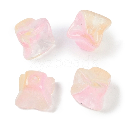 Transparent Spray Paint Glass Beads GLAA-H035-03D-1