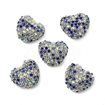 Sparkling Acrylic Heart Beads with Rhinestone Embellishment LS-OACR-NH0001-02A-04-1