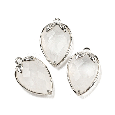 Natural Quartz Crystal Faceted Pendants G-M431-06P-09-1