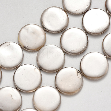 Shell Pearl Beads Strands SSHEL-R044-07D-1