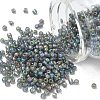 Transparent Colours Rainbow Round Glass Seed Beads X-SEED-A007-3mm-172-1
