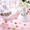 100Pcs Baking Paint and Golden Metal Enlaced Glass Beads DGLA-SC0001-06-4