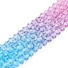 Gradient Color Baking Painted Glass Bead Strands X-DGLA-A039-T2mm-A07-4