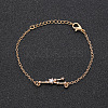 12 Constellations Alloy Rhinestone Link Bracelets WG43B2B-08-1