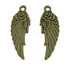 Tibetan Style Alloy Wing Pendants TIBEP-A16767-AB-NR-1