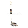 Scorpion Glass Seed Beads Pendant Decoration HJEW-MZ00121-3