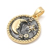 Rack Plating Brass Rhinestone Pendants KK-S407-05G-A-2