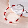 304 Stainless Steel Beaded Bracelets for Women BJEW-M056-05P-6