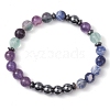 Natural & Synthetic Gemstone Beads Bracelets BJEW-JB11393-1