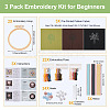 DIY Bouquet Pattern 3D Embroidery Starter Kits DIY-TA0006-26-3