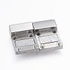 304 Stainless Steel Magnetic Clasps with Glue-in Ends STAS-F130-76P-2