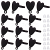 30Pcs Heart Alloy Stud Earring Findings FIND-SP0005-60A-01-1