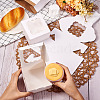 Square Paper Biscuit Boxes with Lace Edged Square Clear Window CON-TAC0001-12A-01-6