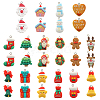 32Pcs 16 Styles Opaque Resin Pendants RESI-SC0002-52-1
