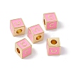 Rack Plating Brass Enamel Beads KK-B060-04G-05C-3