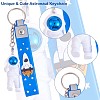 3Pcs Astronaut Keychain Cute Space Keychain for Backpack Wallet Car Keychain Decoration Children's Space Party Favors JX317B-3