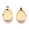 304 Stainless Steel Pendant Cabochon Component STAS-Q113-23C-G-1