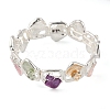 Coloful Alloy Enamel Links Stretch Bangles BJEW-B100-04-2