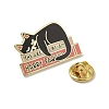 Cartoon Cat Skeleton Shape Alloy Enamel Pin Brooch JEWB-R268-02D-2