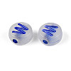 Luminous Frosted Acrylic Beads FACR-T008-02W-2