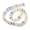Transparent Evil Eye Glass Beads Strands LAMP-K037-04A-2
