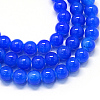 Baking Painted Imitation Jade Glass Round Bead Strands X-DGLA-Q021-8mm-33-1