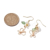 Brass Wire Wrap Butterfly Dangle Earrings EJEW-JE05679-3