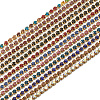 Craftdady 12M 12 Colors Unplated Brass Rhinestone Strass Chains CHC-CD0001-02-2