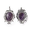 Natural Amethyst Big Pendants G-P496-01P-16-2