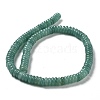 Flat Round/Disc Natural Green Aventurine Bead Strands G-L405-07-8mm-5