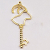 Alloy Open Back Bezel Big Pendants PALLOY-CJC0004-07G-02-1