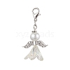 Wedding Season Angel Glass Pearl & Acrylic Pendant Decorations HJEW-JM01921-1