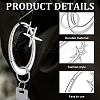 2Pcs 2 Colors Alloy Spring Gate Rings FIND-ME0003-44A-3